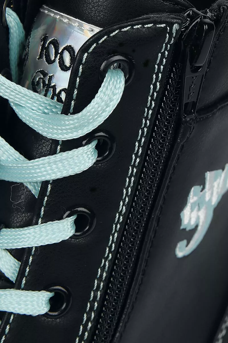 "EMP Signature Collection" Creepers Zwart-turquoise Van Ghost - Afbeelding 9