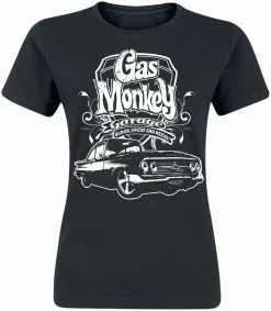 "Logo & Car" T-shirt Zwart Van Gas Monkey Garage