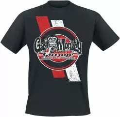 "Red & White Stripes" T-shirt Zwart Van Gas Monkey Garage