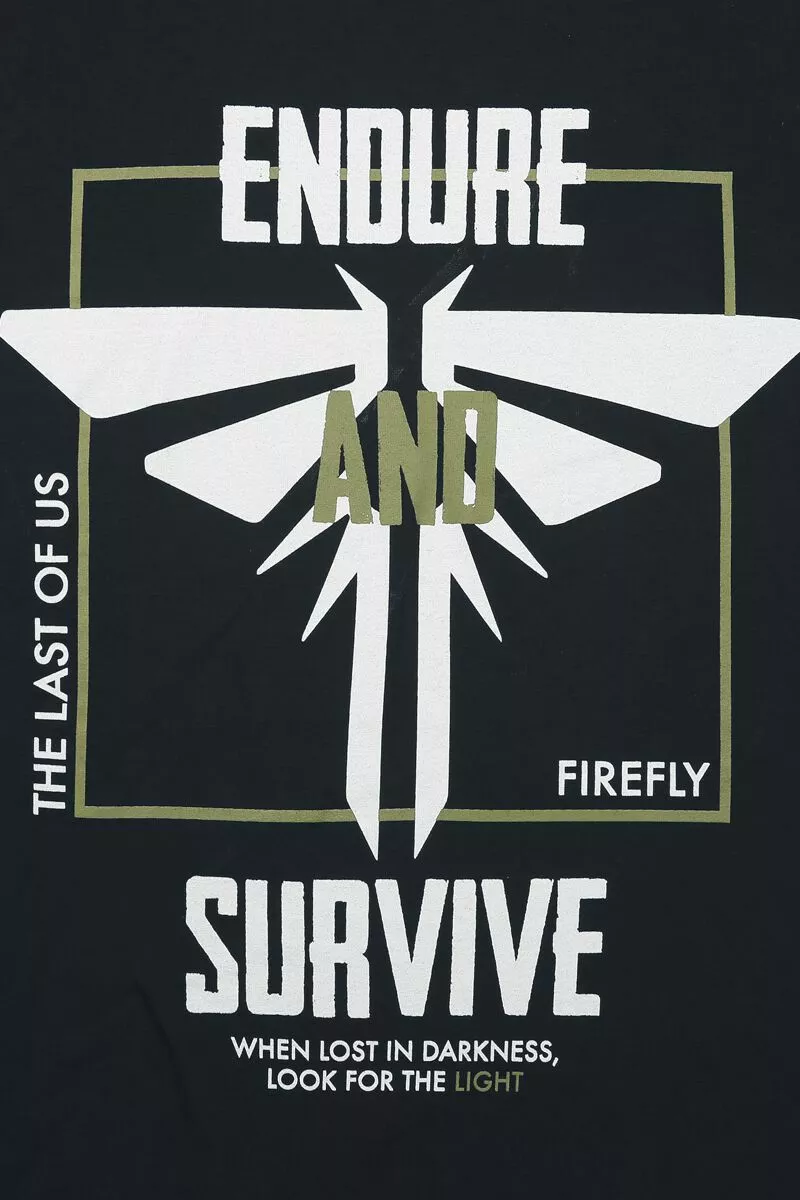 "Run Stalk Click Shamble Bloat" T-shirt Zwart Van The Last Of Us - Afbeelding 2