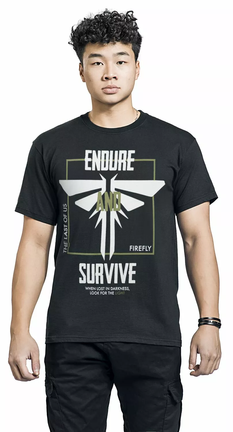 "Run Stalk Click Shamble Bloat" T-shirt Zwart Van The Last Of Us - Afbeelding 3