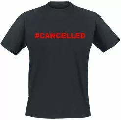 Brandfun Slogans "Cancelled" T-shirt Zwart Van Slogans