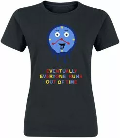 "Melty Clock" T-shirt Zwart Van Don’t Hug Me I’m Scared