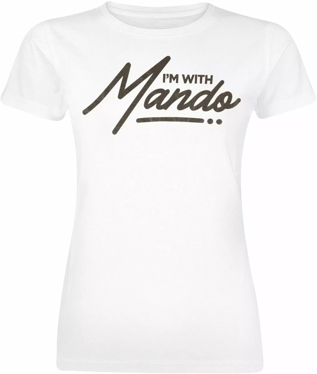 "The Mandalorian - I’m With Mando - Grogu" T-shirt Wit Van Star Wars