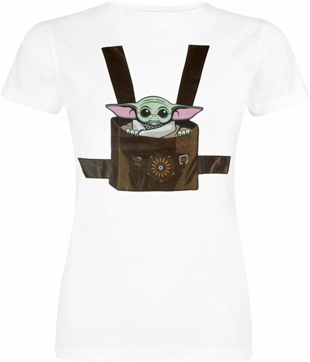 "The Mandalorian - I’m With Mando - Grogu" T-shirt Wit Van Star Wars - Afbeelding 2