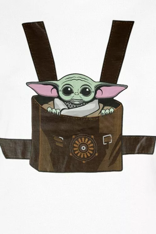 "The Mandalorian - I’m With Mando - Grogu" T-shirt Wit Van Star Wars - Afbeelding 3