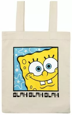 "Blah Blah Blah" Rugtas Ecru Van SpongeBob SquarePants
