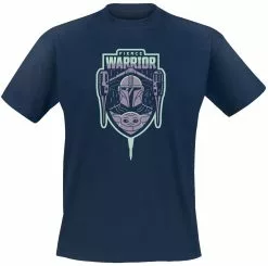 "The Mandalorian - Fierce Warrior Patch" T-shirt Blauw Van Star Wars
