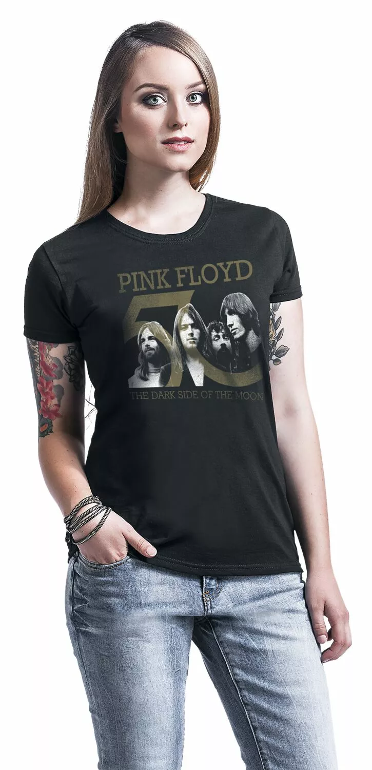 "The Dark Side Of The Moon 50th Anniversary" T-shirt Zwart Van Pink Floyd - Afbeelding 3