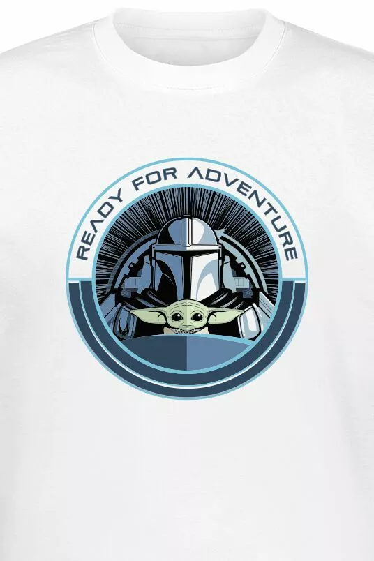 "The Mandalorian - Grogu - Ready For Adventure" T-shirt Wit Van Star Wars - Afbeelding 2