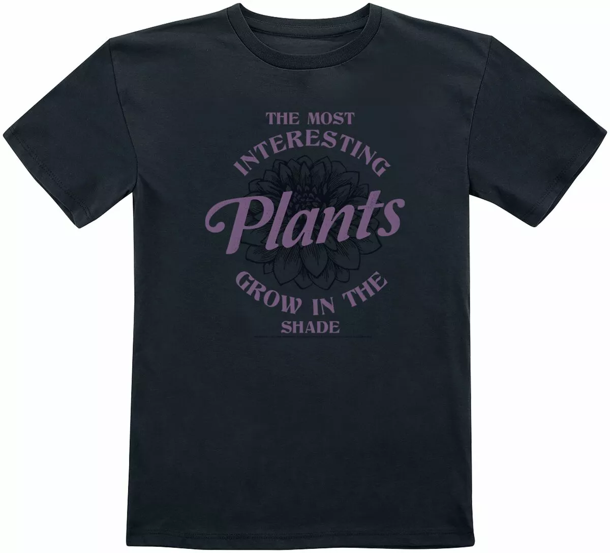 "Interesting Plants" T-shirt Zwart Van Wednesday