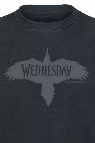 "Raven - Wednesday" T-shirt Zwart Van Wednesday - Afbeelding 2
