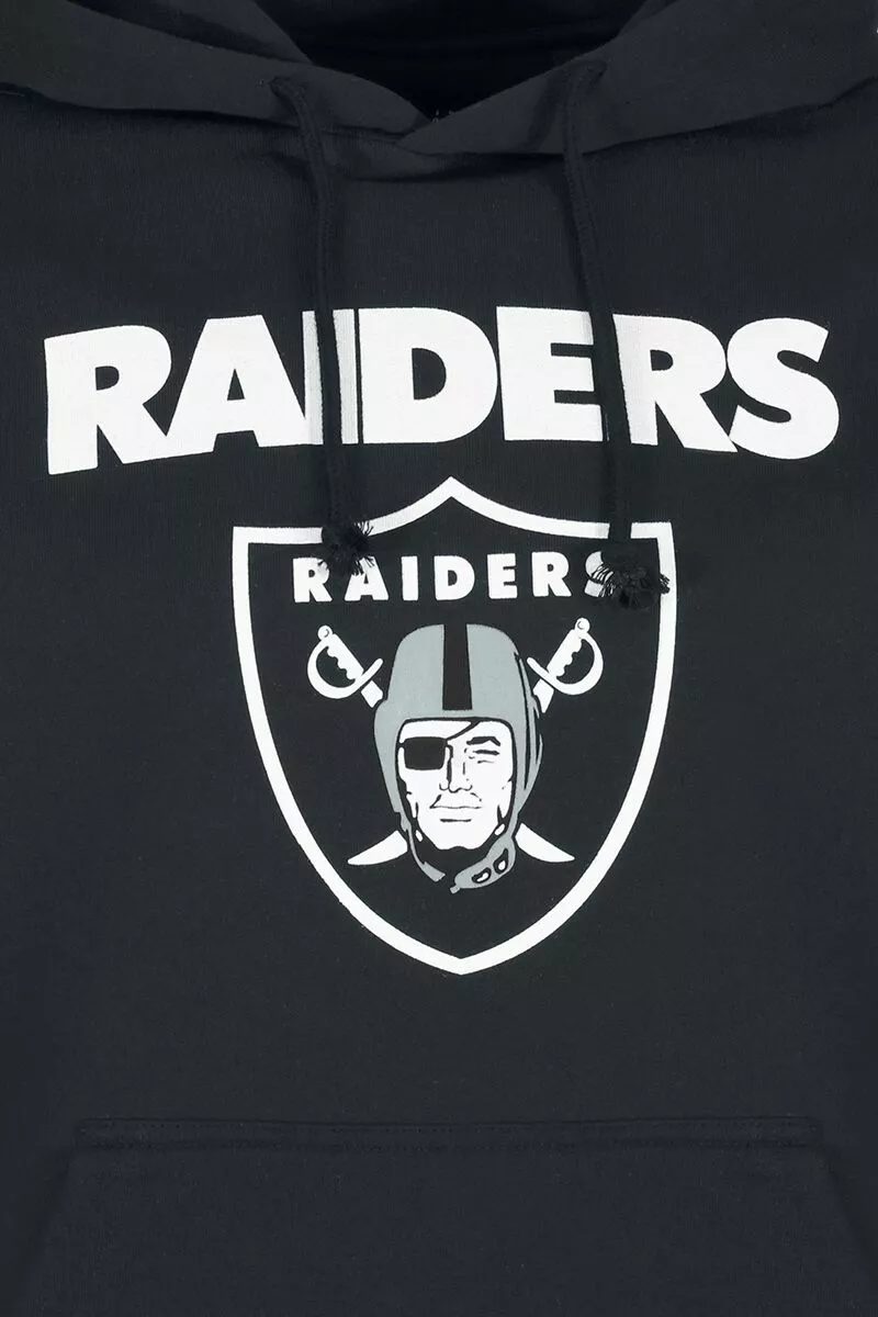 "NFL RAIDERS LOGO" Trui Met Capuchon Zwart Van NFL - Afbeelding 2