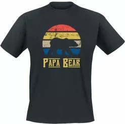Brandfun Family & Friends "Papa Bear" T-shirt Zwart Van Family & Friends