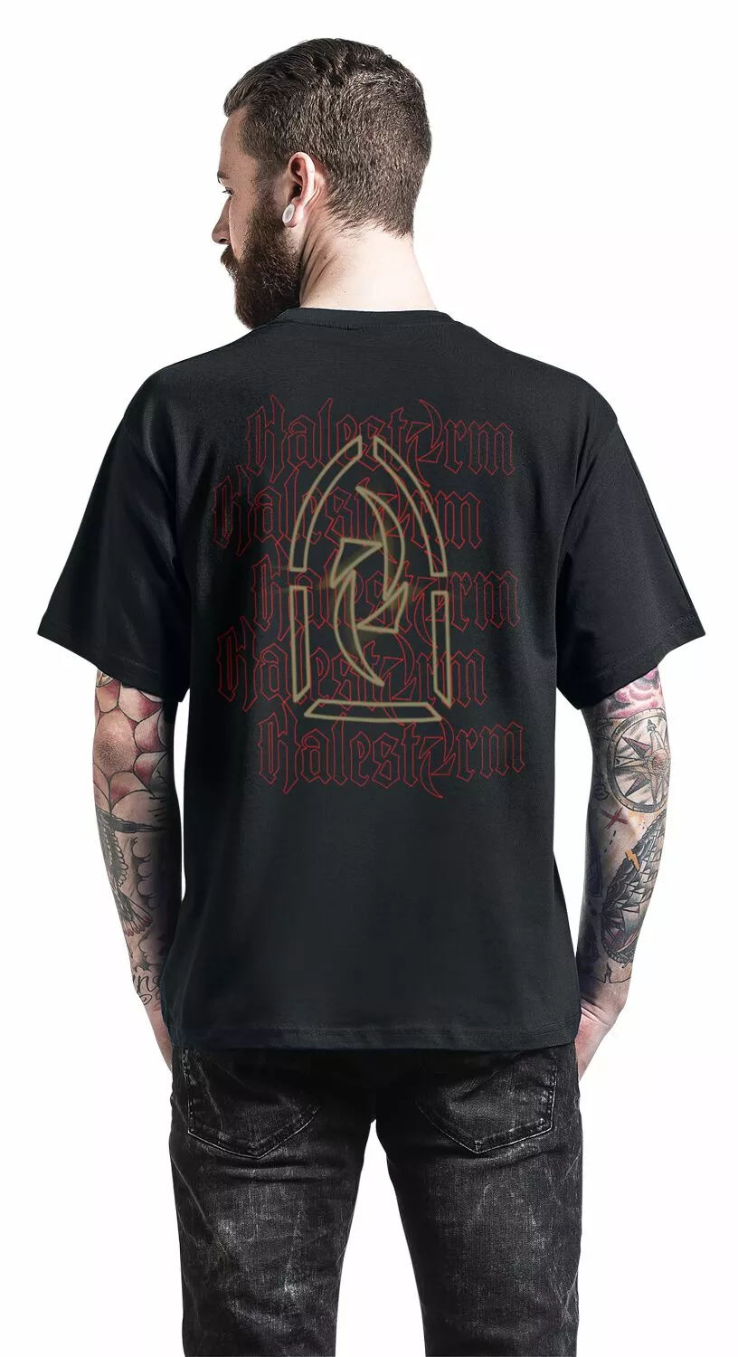 "Neon Logo" T-shirt Zwart Van Halestorm - Afbeelding 5
