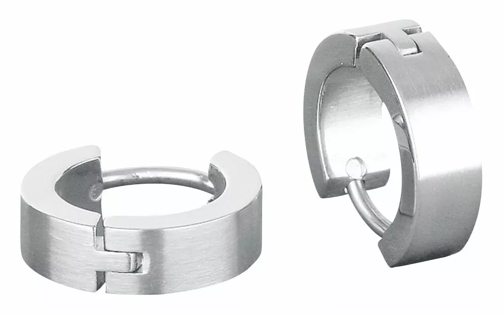 "Stainless Steel Creoles" Oorbel Zilverkleurig Van EtNox